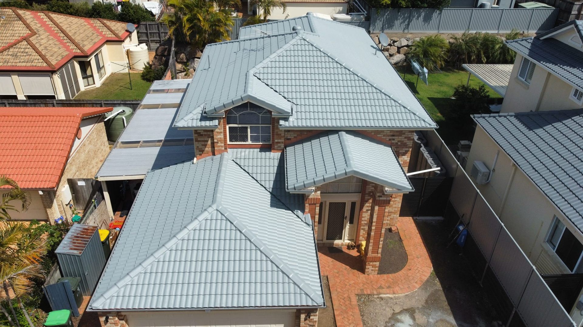 Slate blue tile restoration
